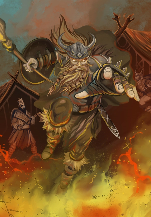 Ilustración de la baraja bárbaro